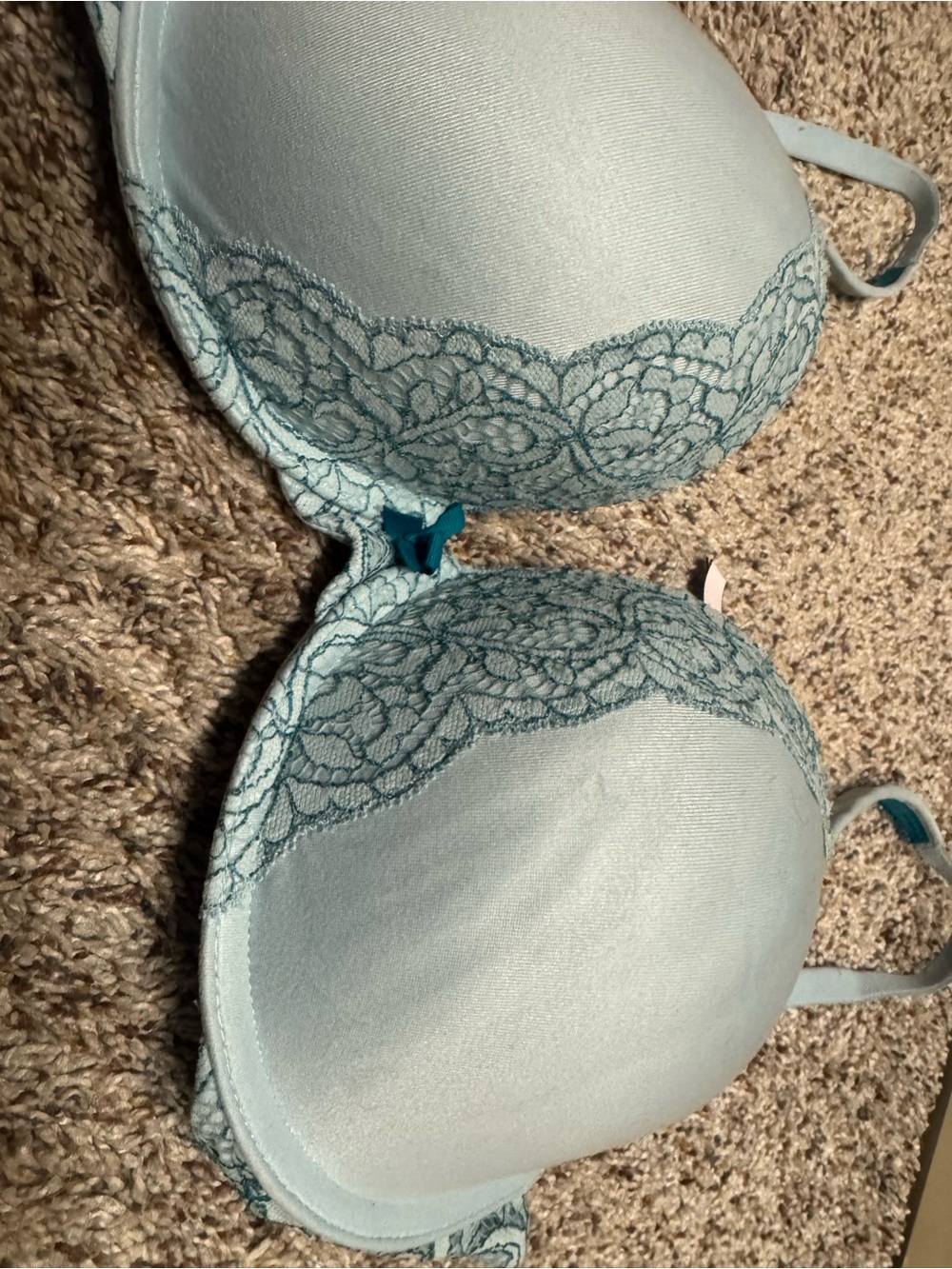 Victoria's Secret Light Blue Lace Push-Up Bra